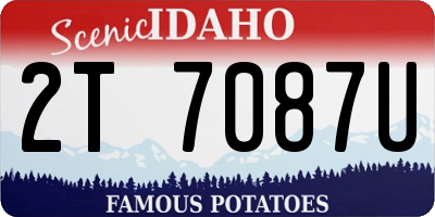 ID license plate 2T7087U