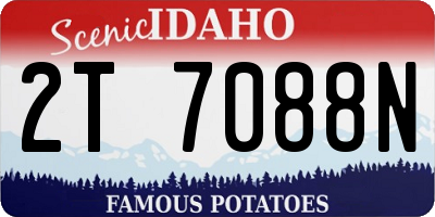 ID license plate 2T7088N