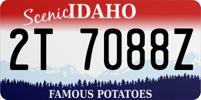 ID license plate 2T7088Z