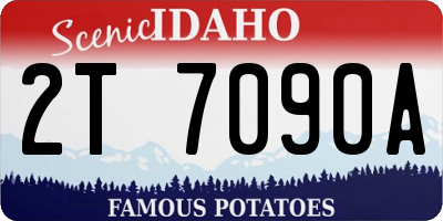 ID license plate 2T7090A