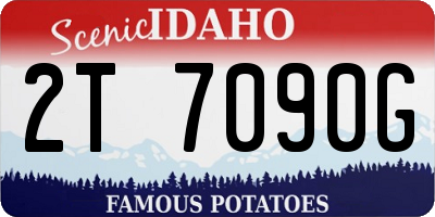 ID license plate 2T7090G