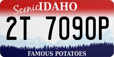 ID license plate 2T7090P