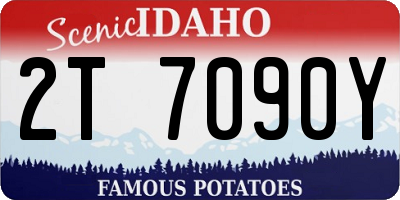 ID license plate 2T7090Y