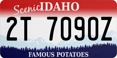 ID license plate 2T7090Z