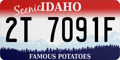 ID license plate 2T7091F