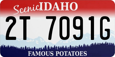 ID license plate 2T7091G