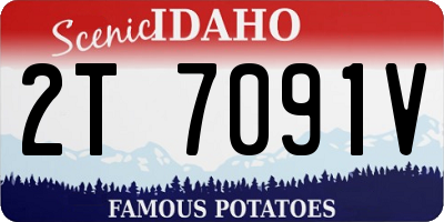 ID license plate 2T7091V