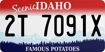 ID license plate 2T7091X