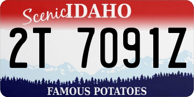 ID license plate 2T7091Z