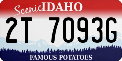 ID license plate 2T7093G