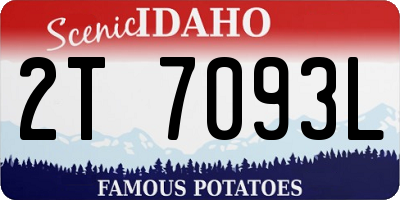 ID license plate 2T7093L