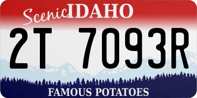 ID license plate 2T7093R