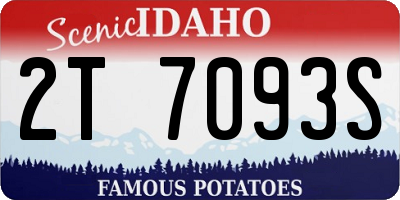 ID license plate 2T7093S
