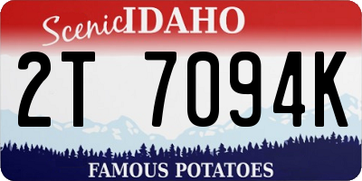 ID license plate 2T7094K