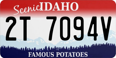 ID license plate 2T7094V