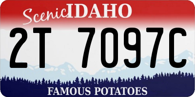ID license plate 2T7097C