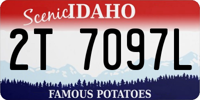 ID license plate 2T7097L
