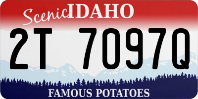 ID license plate 2T7097Q