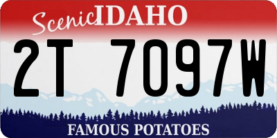 ID license plate 2T7097W
