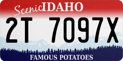 ID license plate 2T7097X