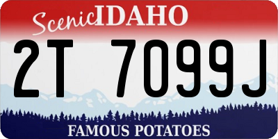 ID license plate 2T7099J