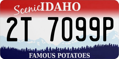 ID license plate 2T7099P