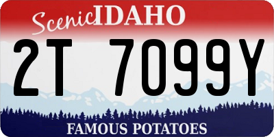 ID license plate 2T7099Y