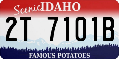 ID license plate 2T7101B