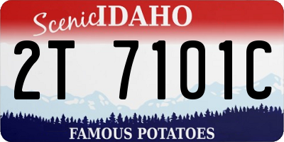 ID license plate 2T7101C