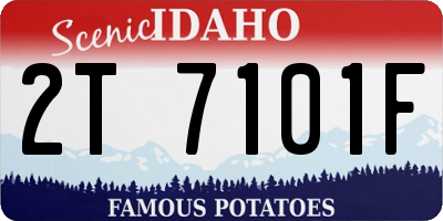 ID license plate 2T7101F