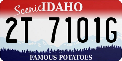 ID license plate 2T7101G