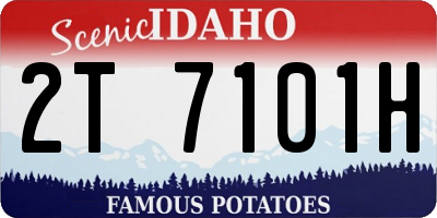 ID license plate 2T7101H
