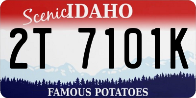 ID license plate 2T7101K
