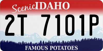 ID license plate 2T7101P