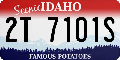 ID license plate 2T7101S