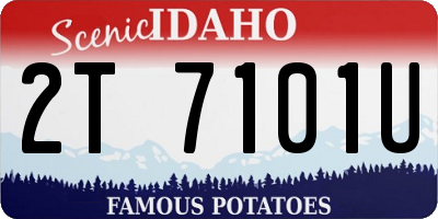 ID license plate 2T7101U