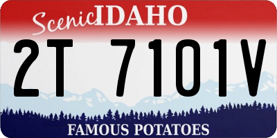 ID license plate 2T7101V