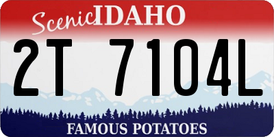 ID license plate 2T7104L