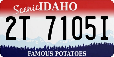 ID license plate 2T7105I