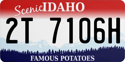 ID license plate 2T7106H