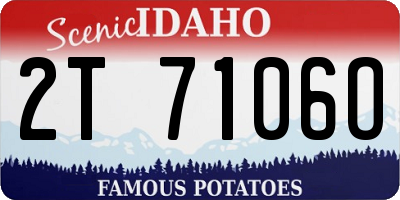 ID license plate 2T7106O