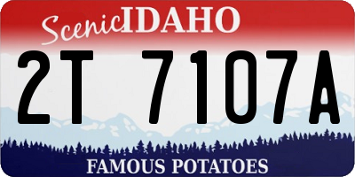 ID license plate 2T7107A
