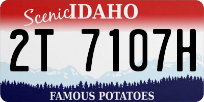 ID license plate 2T7107H