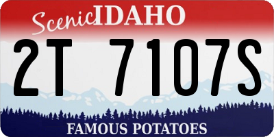 ID license plate 2T7107S