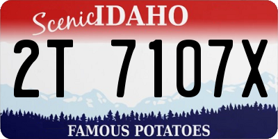 ID license plate 2T7107X
