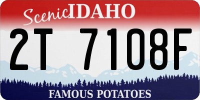 ID license plate 2T7108F