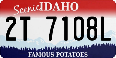 ID license plate 2T7108L