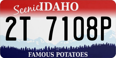 ID license plate 2T7108P