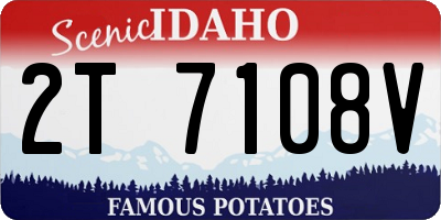 ID license plate 2T7108V