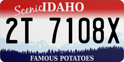 ID license plate 2T7108X